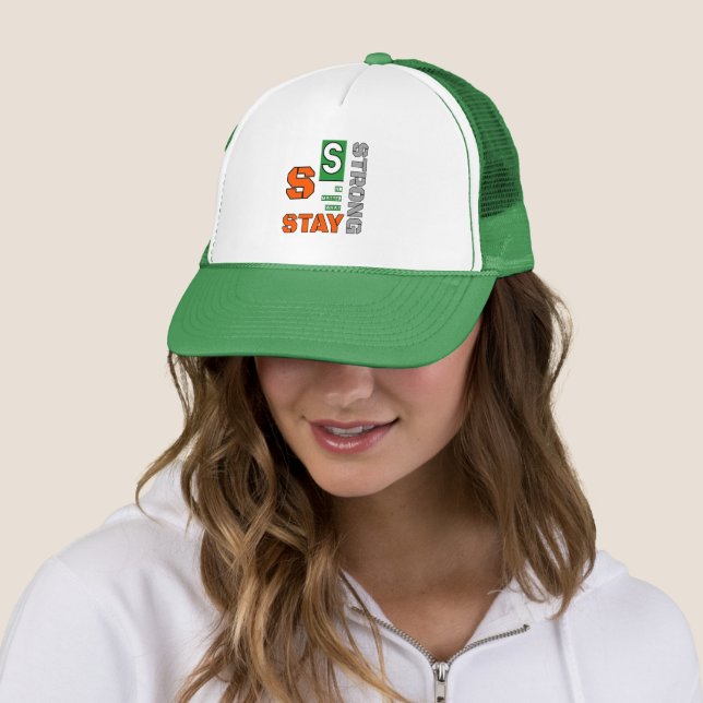 Motivational text design trucker hat (In Situ)