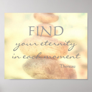 motivational Thoreau quote poster nature art