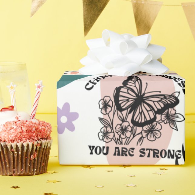 Motivational Thoughts Wrapping Paper (Birthday Party)