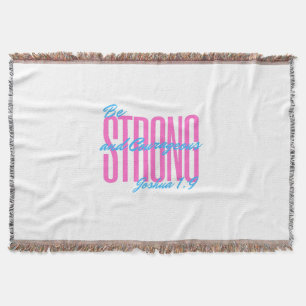 Motivational Throw Joshua 1:9 Blanket