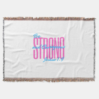 Motivational Throw Joshua 1:9  Blanket