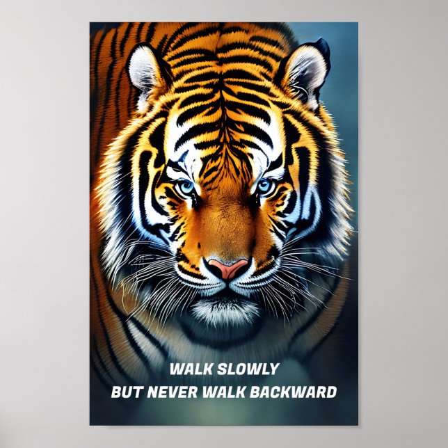 Motivational tiger art poster (Front)