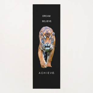 Motivational Tiger Black Template Success Quote Yoga Mat