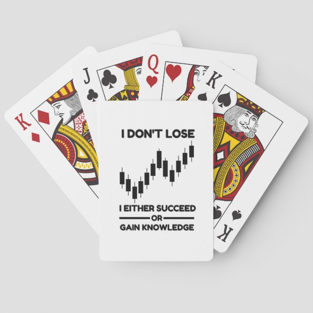Motivational Trading Quote for Investors and Lifel Playing Cards (Back)