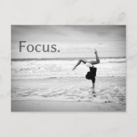 Motivational Training Beach Focus Handstand