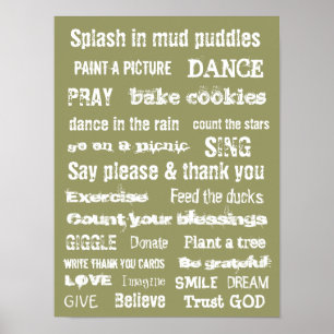 MOTIVATIONAL TRUST GOD MURAL wall hanging Poster