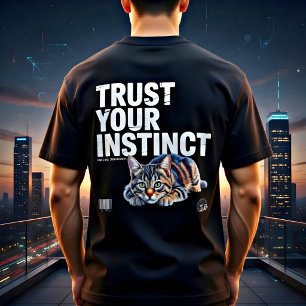Motivational Trust Your Instinct Cat Lover Gift Tri-Blend Shirt