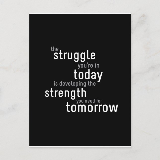 Motivational Typographic Postcard (Front)