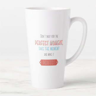 Motivational typographic retro style latte mug