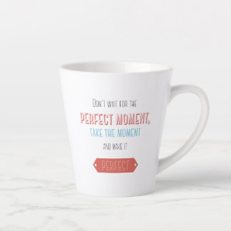 Motivational typographic retro style latte mug
