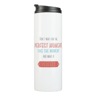 Motivational typographic retro style thermal tumbler