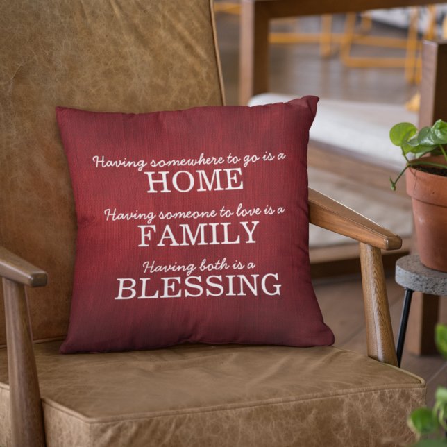 Motivational Typography Family Quote Cushion (Creator Uploaded)