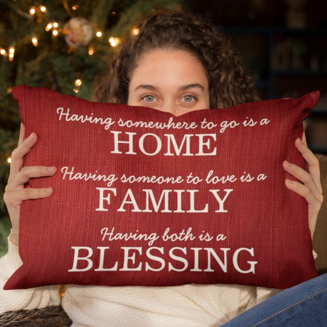 Motivational Typography Family Quote Decorative Cushion (Creator Uploaded)