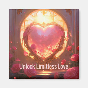 Motivational Unlock Limitless Love Positivity Magnet