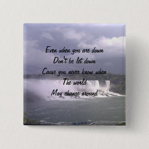 motivational upliftment 15 cm square badge