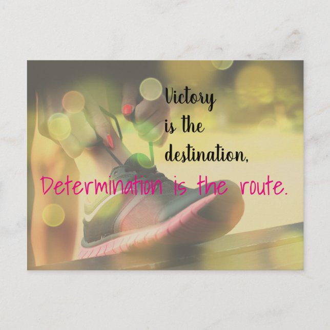 Motivational Victory Slogan Netball Quote Postcard (Front)