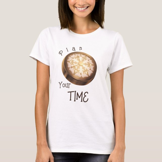 Motivational Vintage T-Shirt Steampunk Clock  (Front)