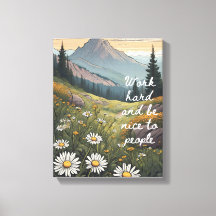 Motivational Wall Art - Work hard and be nice