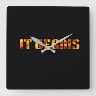 Motivational wall decor square wall clock