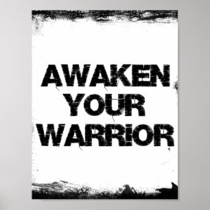 Motivational Warrior Quote Poster