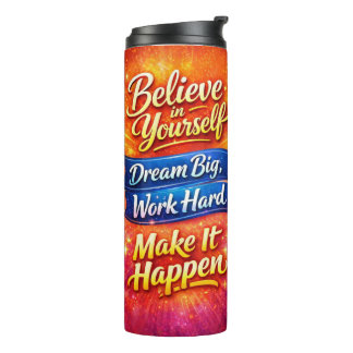 Motivational Water Bottle with Positive Quotes