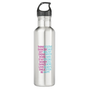 Motivational water tracker 710 ml water bottle
