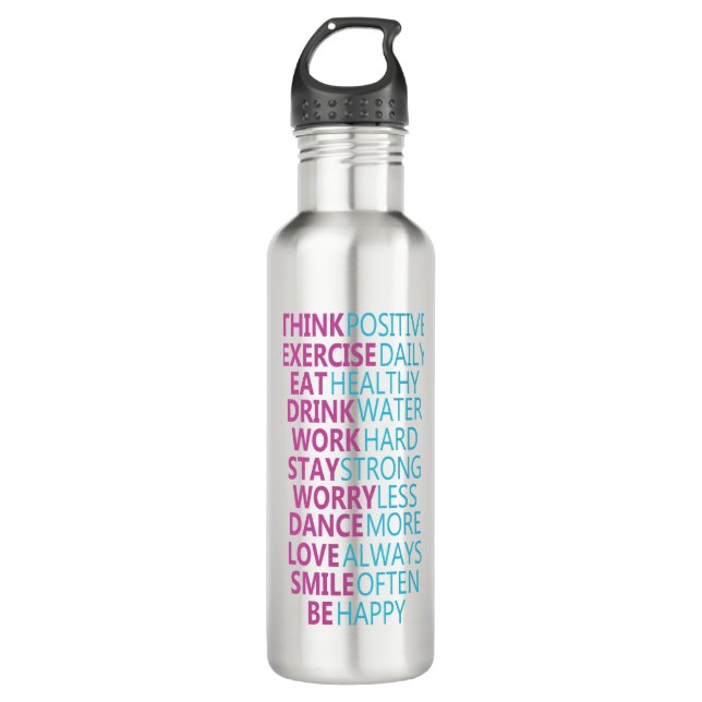 Motivational water tracker 710 ml water bottle (Front)