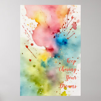 Motivational Watercolor Wall Art Poster 11