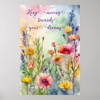 Motivational Watercolor Wall Art Poster 34