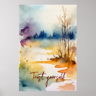 Motivational Watercolor Wall Art Poster 38