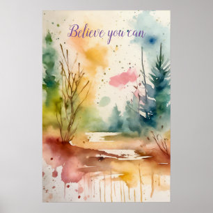 Motivational Watercolor Wall Art Poster 39
