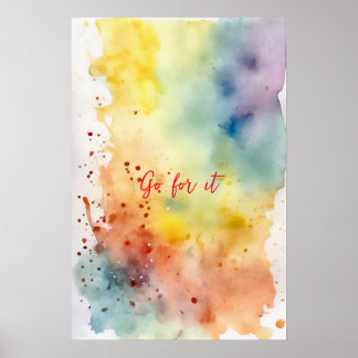 Motivational Watercolor Wall Art Poster 46