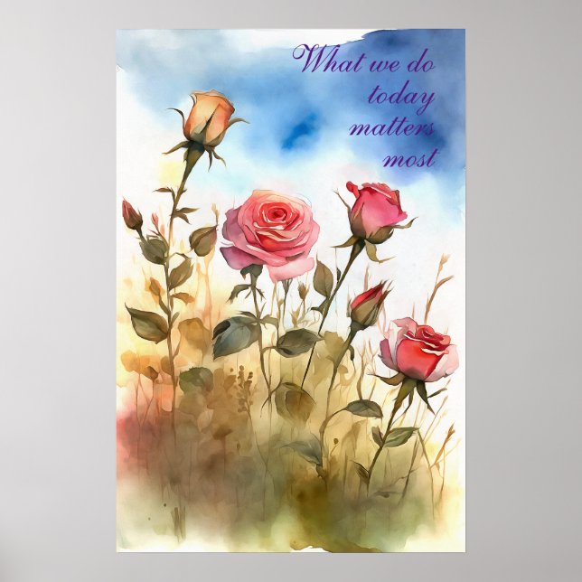 Motivational Watercolor Wall Art Poster 70 (Front)
