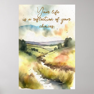 Motivational Watercolor Wall Art Poster 91