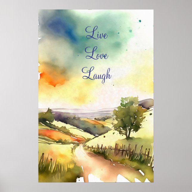 Motivational Watercolor Wall Art Poster 93 (Front)