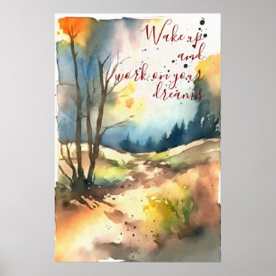 Motivational Watercolor Wall Art Poster 94