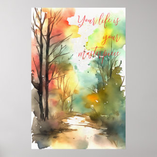 Motivational Watercolor Wall Art Poster 95