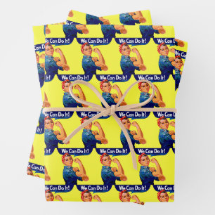 Motivational 'We Can Do It!’ Wrapping Paper Sheet