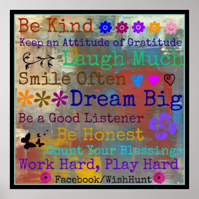 Motivational WishHunt Poster 24" x 24" (Front)