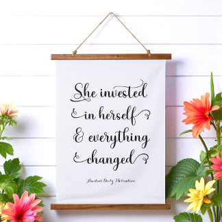 Motivational Women Quote Girl Power Hanging Tapestry