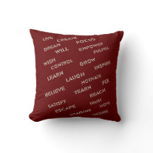 Motivational Wordings Throw Pillow