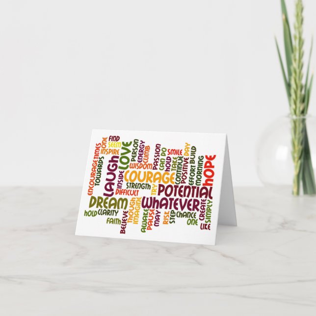 Motivational Words #1 Card (Front)