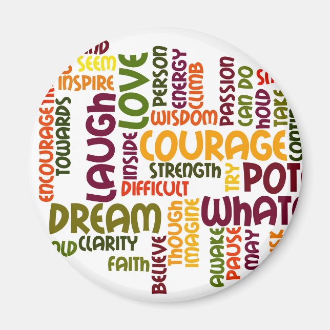 Motivational Words #1 fridge magnet (Front)