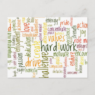 Motivational Words #2 positive encouragement Postcard