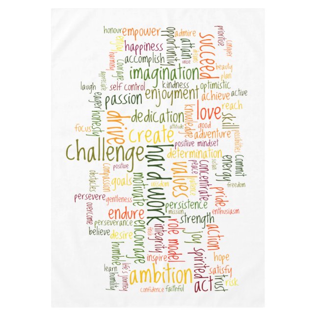 Motivational Words #2 Tablecloth (Front)