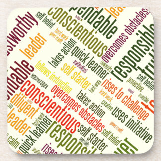 Motivational Words #4 positive values Coaster