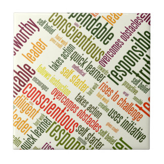 Motivational Words #4 positive values Tile