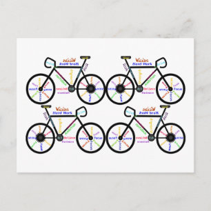 Motivational  Words about Bike Bmx Mountain Biking Postcard