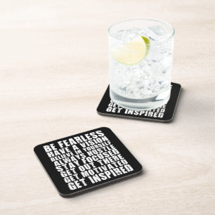 Motivational Words - Be Fearless. Have a Vision Coaster