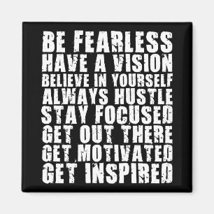 Motivational Words - Be Fearless. Have a Vision Magnet